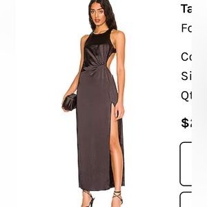 For Love and Lemons Taliah black maxi dress